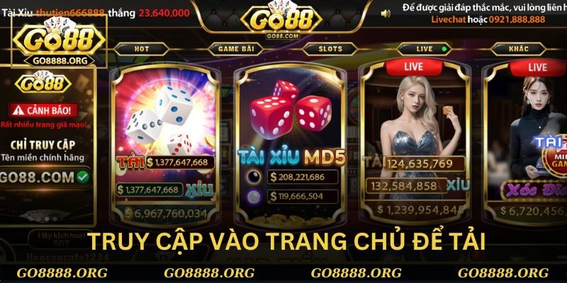 Truy cập vào trang chủ chính thống để tải App Go88 thành công Truy cập vào trang chủ chính thống để tải App Go88 thành công